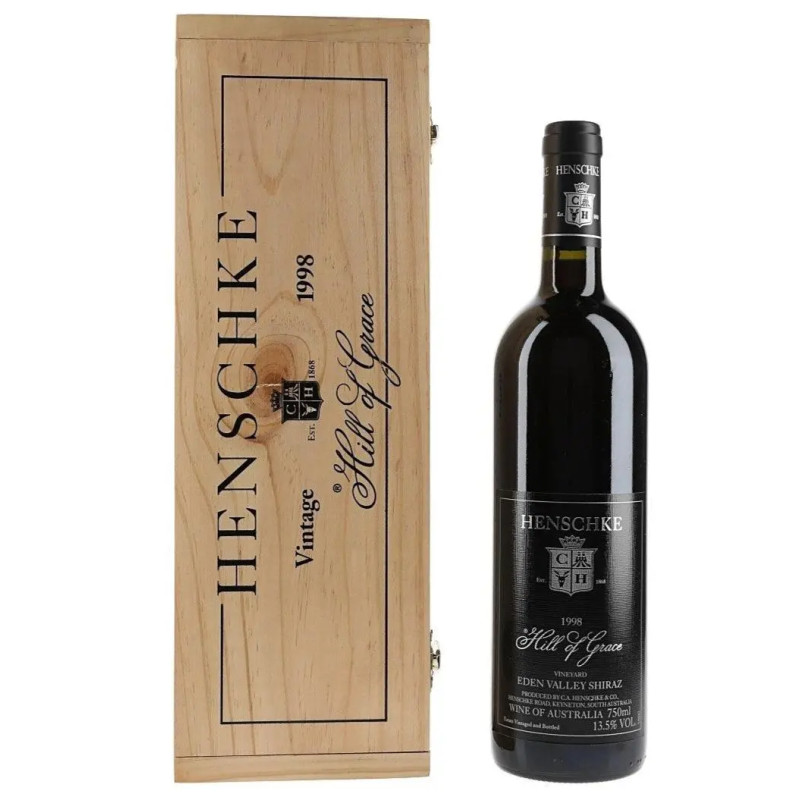 1998 Henschke Hill of Grace Shiraz 750ml Original Wooden Box