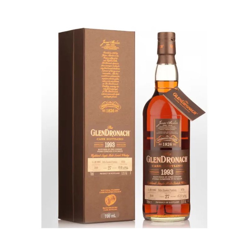 GlenDronach 1993 27 Year Old PX Puncheon Single Cask #6735 700ml