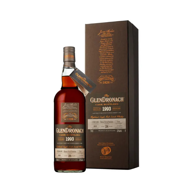 GlenDronach 1993 28 Year Old Oloroso Sherry Puncheon Single Cask 700ml