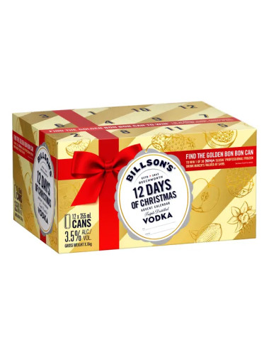 Billsons Christmas Vodka Advent Calendar 2025 12X355ml cans