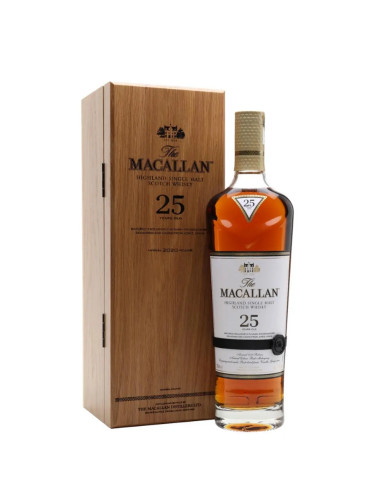 Macallan 25 Year Old Sherry Oak Highland Single Malt Scotch Whisky 700mL