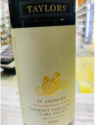 TAYLORS ST ANDREWS 40TH ANNIVERSARY RELEASE CABERNET 2006