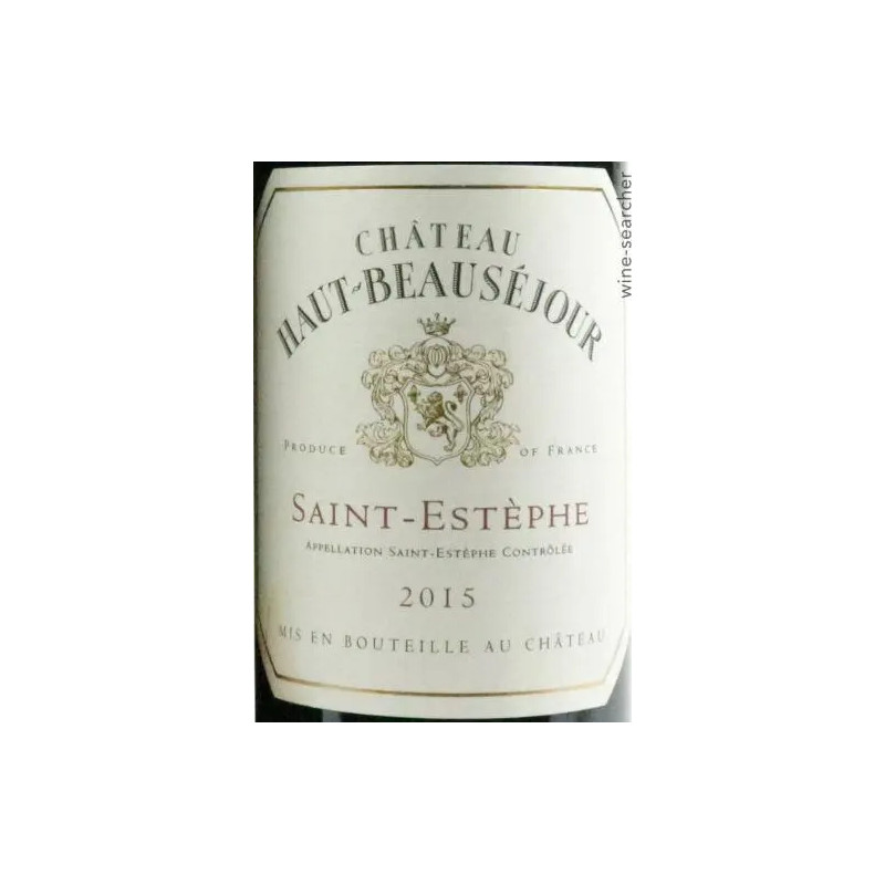 Chateau Haut- Beausejour Saint Estephe Bordeaux 2015