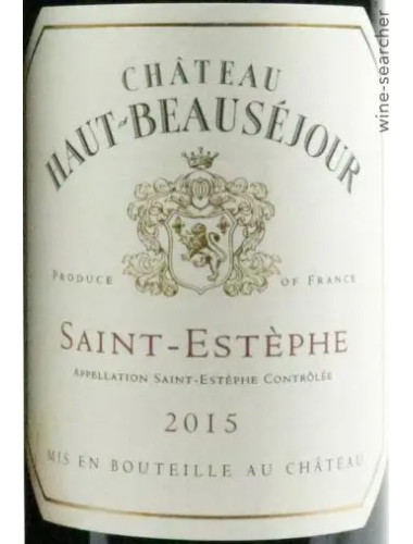 Chateau Haut- Beausejour Saint Estephe Bordeaux 2015