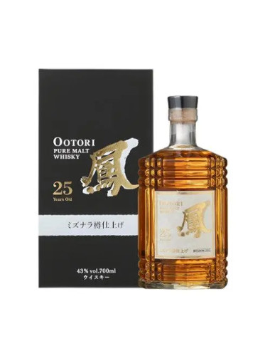 Ootori Pure Malt 25 Years Old Mizunara Finish Japanese Whisky 700ml