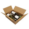 Triple Bottle Brown Cardboard Laydown Postal Carton and Liner x 10 units