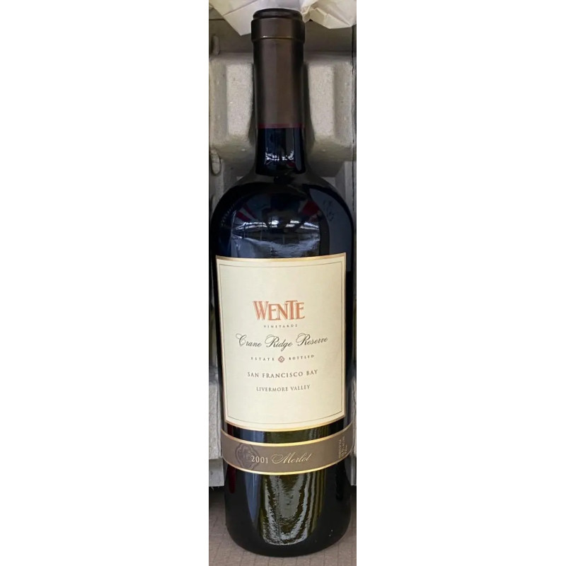 Wente Vineyards Crane Ridge Reserve San Francisco Bay Merlot 2001 750ml