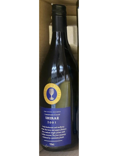 The Wine Society Limestone Coast Shiraz 2001 750ml
