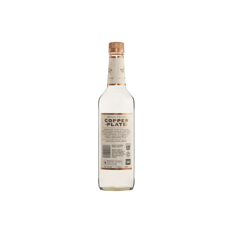 Copper Plate Vodka 37% ABV 700mL