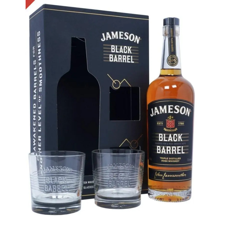 Jameson Black Barrel Glass Pack