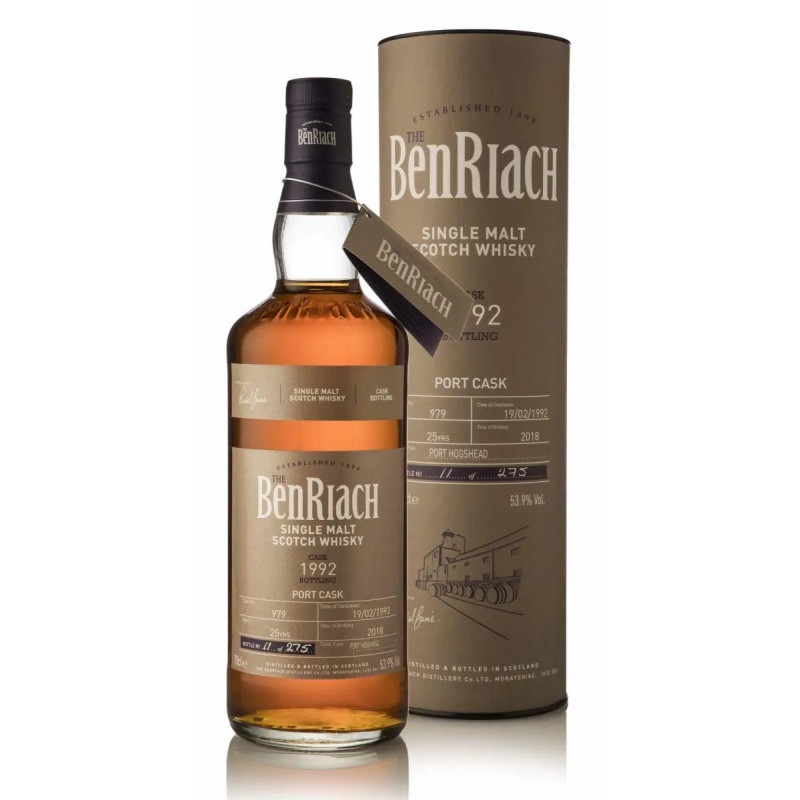 Benriach 25YO 1992 Batch 15 Cask Edition #979 Speyside Single Malt Scotch Whisky 700 mL