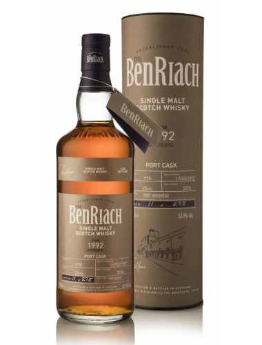 Benriach 25YO 1992 Batch 15 Cask Edition #979 Speyside Single Malt Scotch Whisky 700 mL
