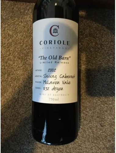 Coriole Old Barn Cabernet Shiraz 2002