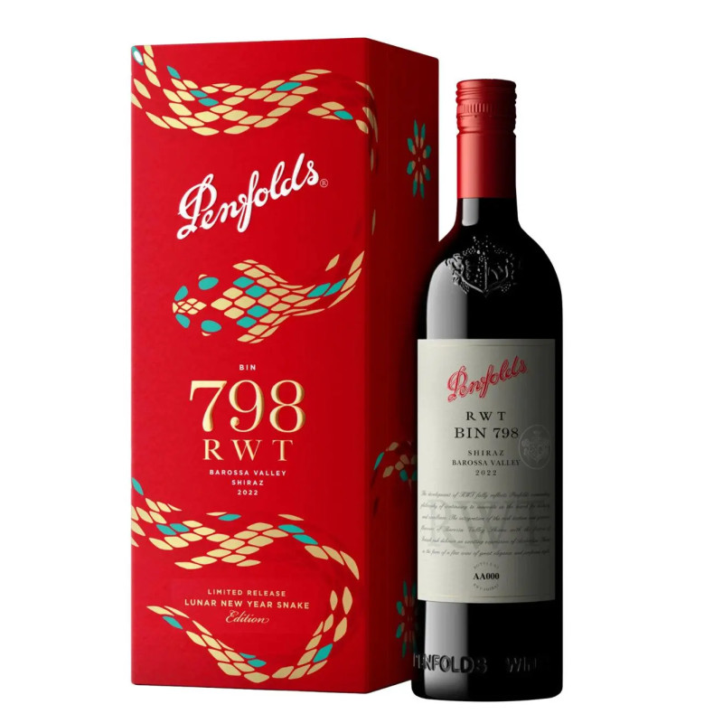 2022 Penfolds RWT Bin 798 Shiraz Lunar New Year Snake Edition Gift Box 750ml