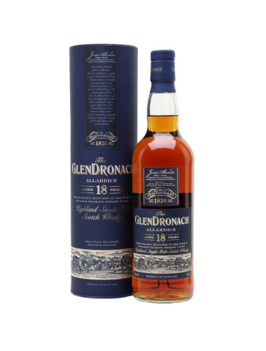 Glendronach Aged 18 Years Allardice Highland Single Malt Scotch Whisky 700mL Old Packaging