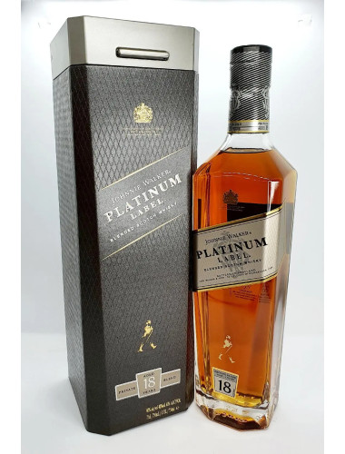Johnnie Walker Platinum 18 YO Bigger Gift Box 750mL Rare Top Opening