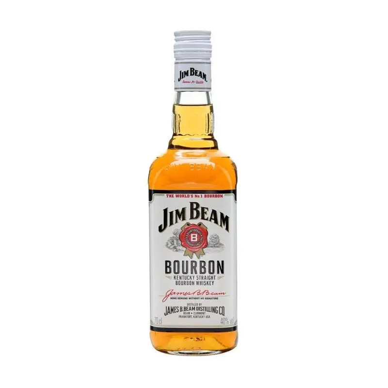 Jim Beam White Label Bourbon Whiskey 700mL