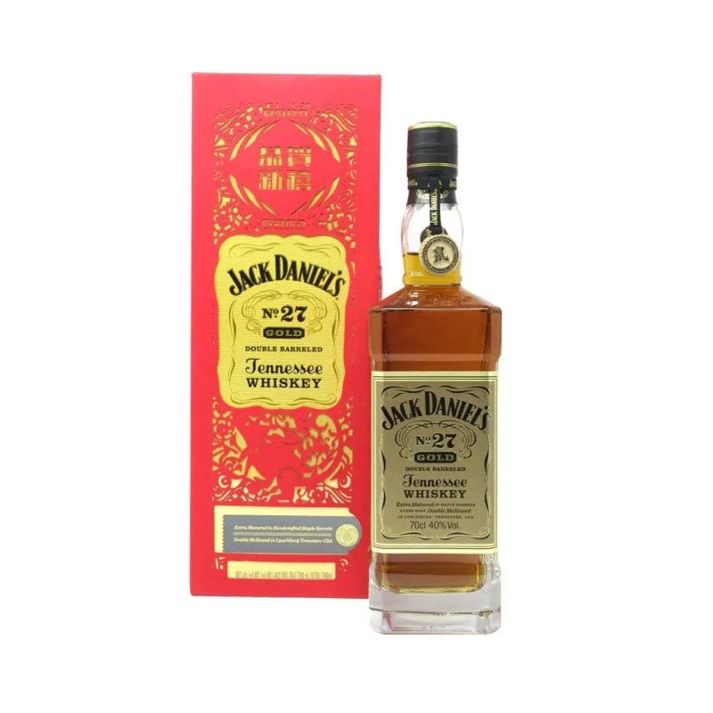 Jack Daniel's Gold No. 27 Double Barreled Tennessee Whiskey With 2020 Gold Medallion 700mL