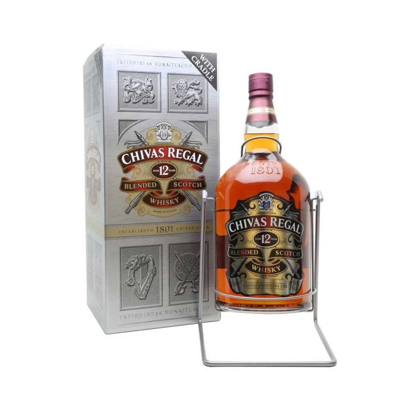 Chivas Regal 12 YO Scotch Whisky In Cradle With Gift Box 4.5 Litre