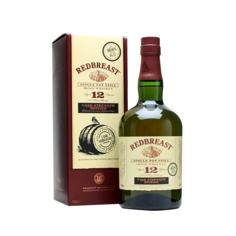 Redbreast 12 Year Old Single Pot Still Irish Whiskey Cask Strength 700mL
