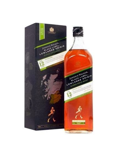 Johnnie Walker Black Label Lowlands Origin 12 Year Old Blended Scotch Whisky 1L