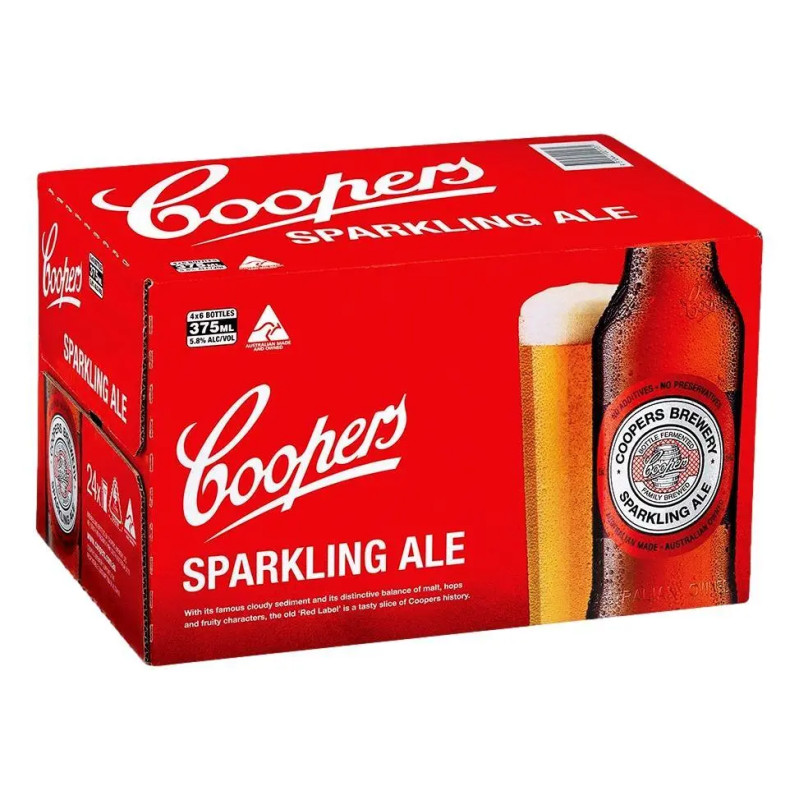 Coopers Sparkling Ale Bottles 24 X 375mL