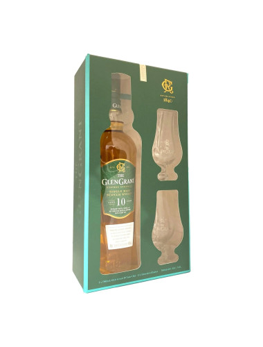 Glen Grant 10YO + 2 Glencairn Glasses Gift Pack