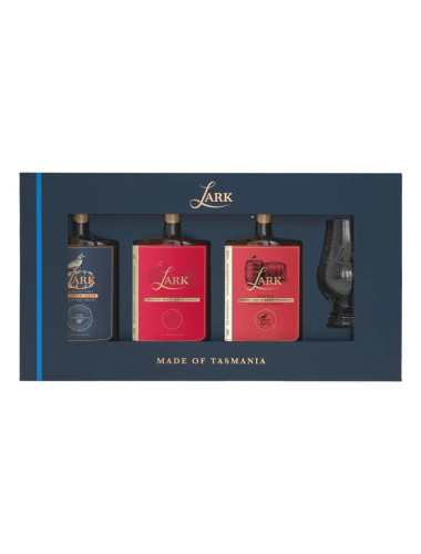 Lark Big Hitters Flight Gift Pack 3X100mL + Glencairn Glass