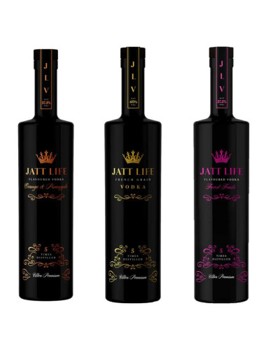 Jatt Life Ula Premium Vodka Collection 3X700mL