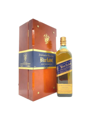Johnnie Walker Blue Label Wooden Gift Box 750mL Vintage