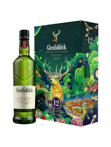 Glenfiddich 12YO Scotch Whisky Gift Pack 700mL