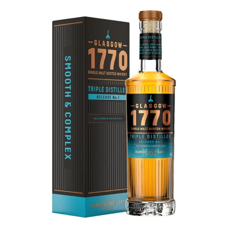 Glasgow 1770 Triple Distilled Single Malt Scotch Whisky 500mL