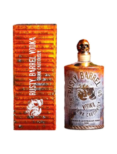 Rusty Barrel Vodka Gift Tin 700mL - Rust