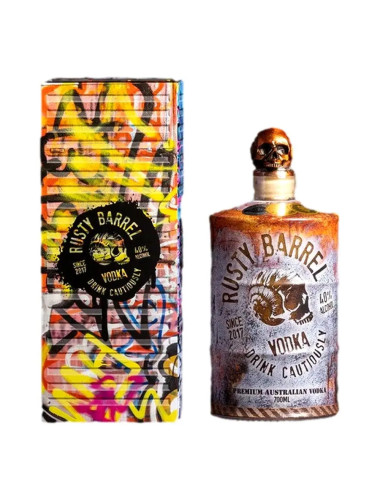 Rusty Barrel Vodka Gift Tin 700mL - Graffiti