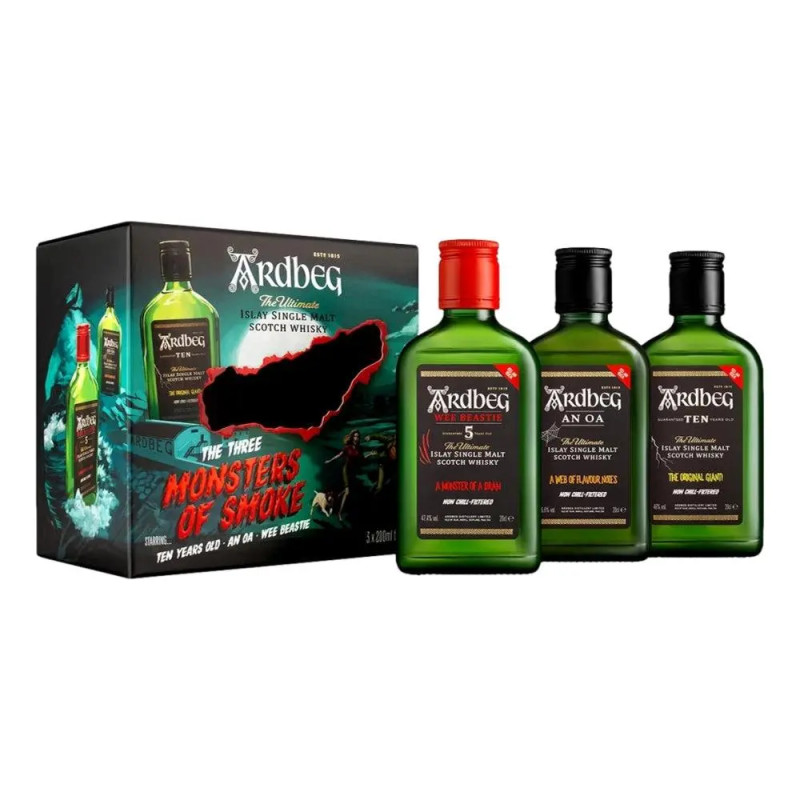 Ardbeg Monsters Of Smoke Limited Edition Single Malt Scotch Whisky Gift Pack 3X200mL