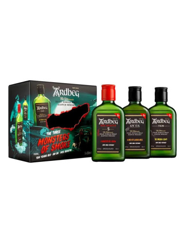 Ardbeg Monsters Of Smoke Limited Edition Single Malt Scotch Whisky Gift Pack 3X200mL