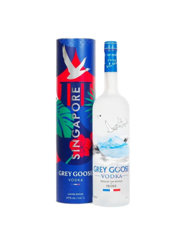 Grey Goose Singapore Limited Edition With Gift Tin French Vodka 1L