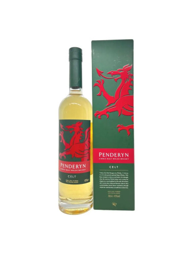 Penderyn Red Dragon Celt Welsh Single Malt Whisky 700mL