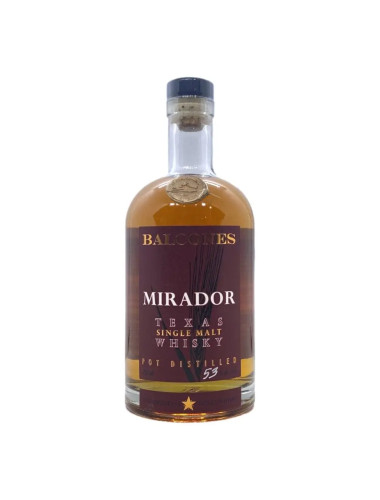 Balcones Mirador Cask Strength Texas Single Malt American Whisky 700mL