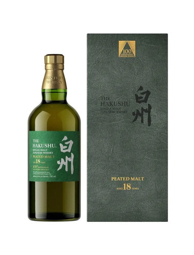 Hakushu 18 Year Old Peated Malt 100th Anniversary Edition Single Malt Japanese Whisky 700mL