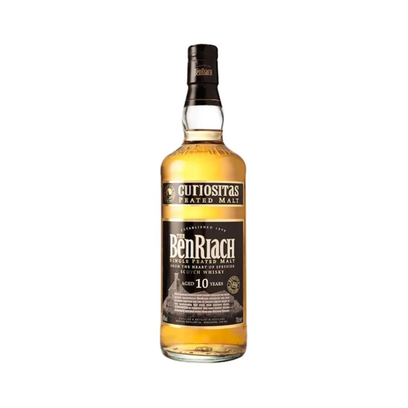 Benriach Curiositas Peated 10 Year Old Single Malt Scotch Whisky 700mL