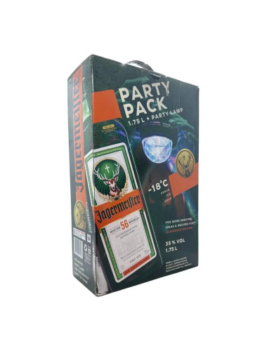 Jagermeister Liqueur 1.75L & Party Lamp Gift Pack