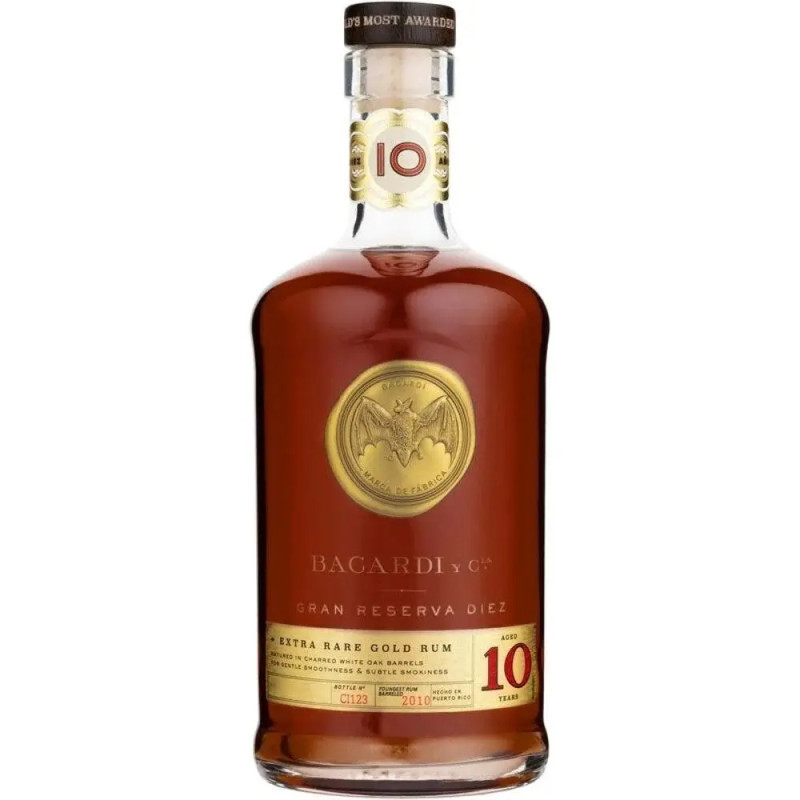Barcardi Gran Reserva Extra Rare 10 Year Old Gold Rum 1L