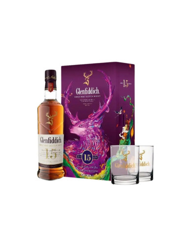 Glenfiddich 15 Year Old Limited Edition Giftset With Glasses 700mL