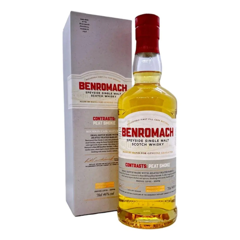 Benromach Contrasts Peat Smoke Single Malt Scotch Whisky 700mL 2010 Distilled