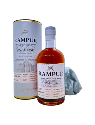 Rampur Single Cask Melbourne Edition Cask Strength Single Malt Indian Whisky 700mL