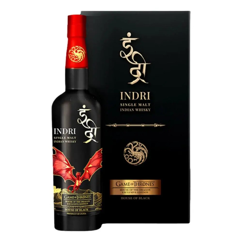 Indri Game Of Thrones House Of Black Single Malt Whisky 750mL