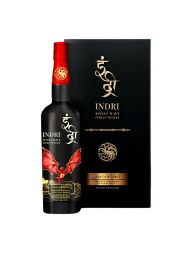 Indri Game Of Thrones House Of Black Single Malt Whisky 750mL