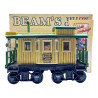 Jim Beam 100 Months Old Decanter Jersey And Western Railway Yellow Caboose 750mL - Unsealed With Box & Papers