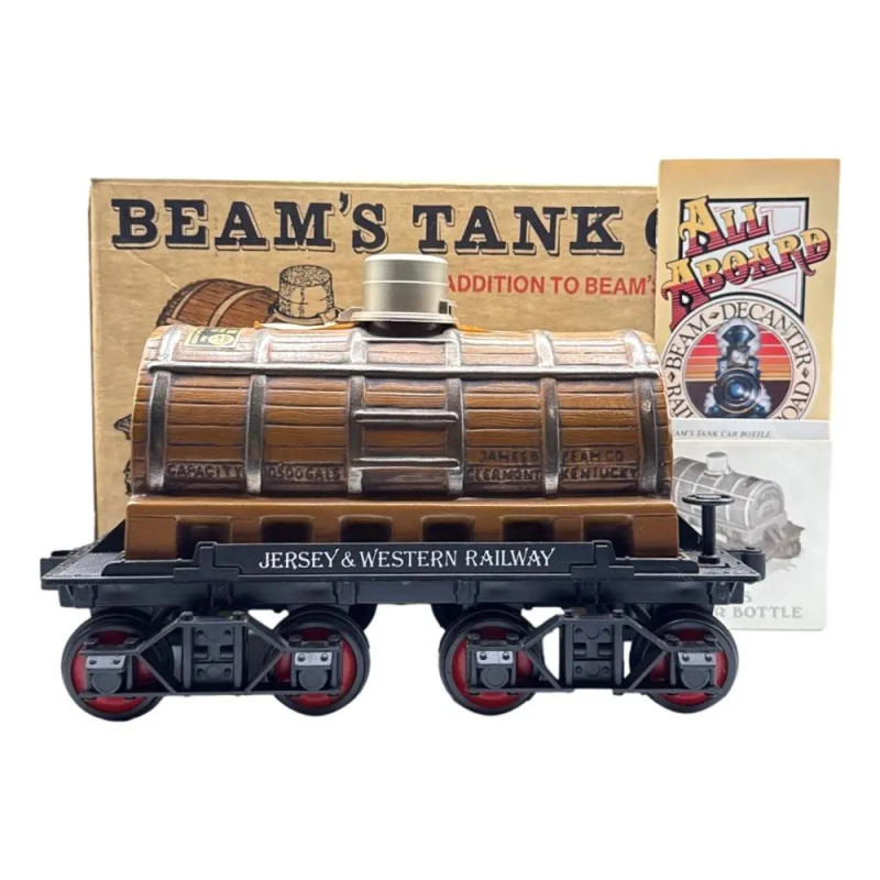 Jim Beam 100 Months Old Decanter Jersey And Western Railway Tank Car 750mL - Sealed With Box & Papers
